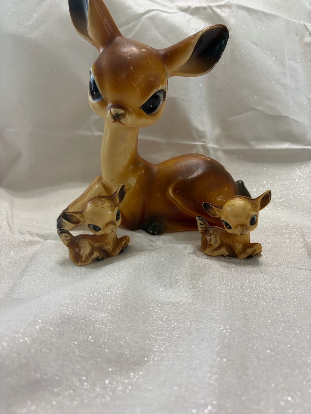 Vintage Deer Figurine Set - Brown